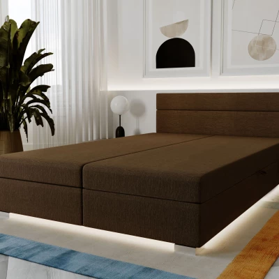 Čalouněná postel 180x200 ROSIE 10 - tmavě hnědá