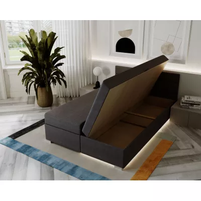 Čalouněná postel 180x200 ROSIE 10 - tmavě hnědá