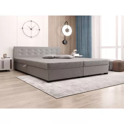 Manželská postel s úložným prostorem 160x200 ROSIE 11 - světle šedá