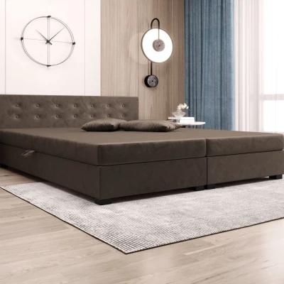 Manželská postel s úložným prostorem 140x200 ROSIE 12 - hnědá