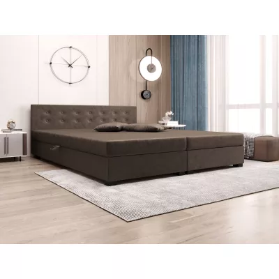 Manželská postel s úložným prostorem 140x200 ROSIE 12 - hnědá