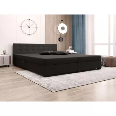 Manželská postel s úložným prostorem 140x200 ROSIE 12 - tmavě šedá