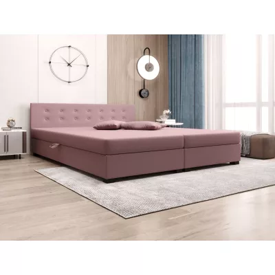 Manželská postel s úložným prostorem 140x200 ROSIE 12 - růžová