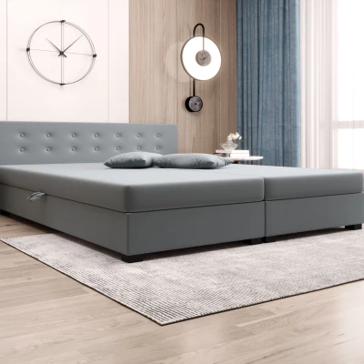 Manželská postel s úložným prostorem 140x200 ROSIE 12 - šedá