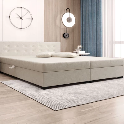 Manželská postel s úložným prostorem 160x200 ROSIE 12 - ecru