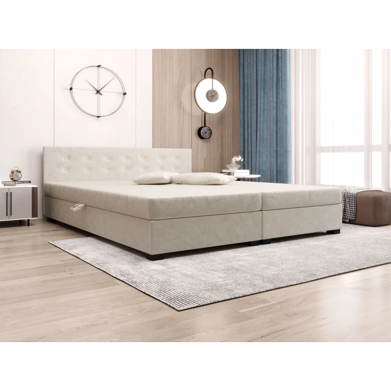 Manželská postel s úložným prostorem 160x200 ROSIE 12 - ecru