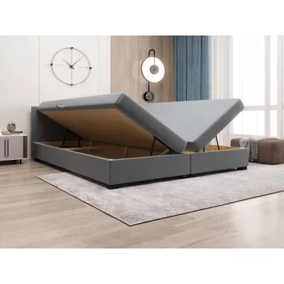 Manželská postel s úložným prostorem 180x200 ROSIE 12 - tmavě šedá