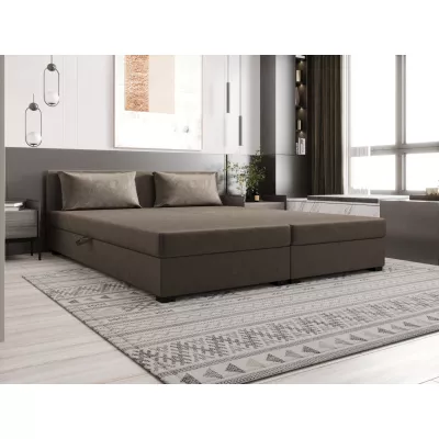 Kontinentální manželská postel 160x200 ROSIE 13 - hnědá
