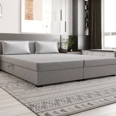 Kontinentální manželská postel 180x200 ROSIE 13 - světle šedá