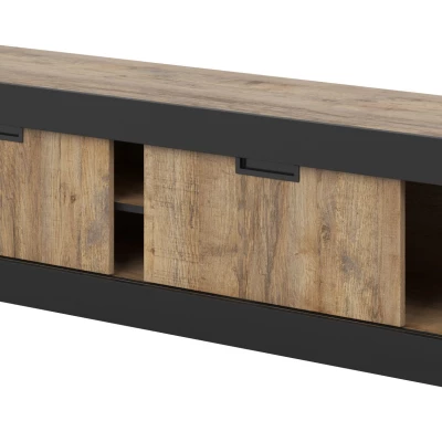 Televizní stolek COLTRANE - dub samdal / černý