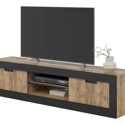 Televizní stolek COLTRANE - dub samdal / černý