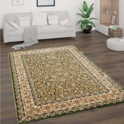 Obdélníkový koberec 140x190 cm LUCHO orientální - zelený