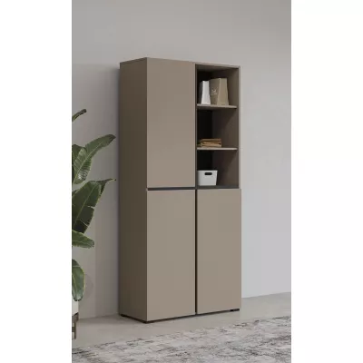 Policová skříň 79 cm GLENROSE - congo / černá