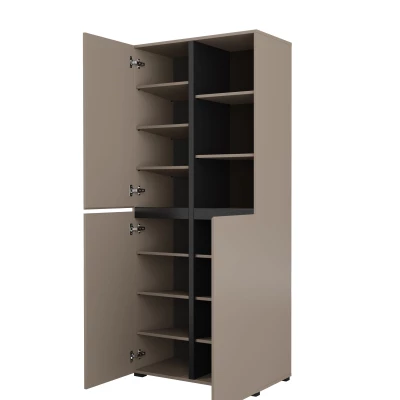 Policová skříň 79 cm GLENROSE - congo / černá