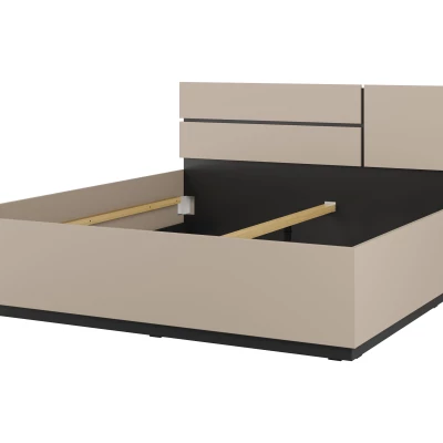 Manželská postel 180x200 GLENROSE - congo / černá