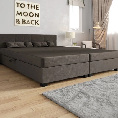 Americká postel s úložným prostorem 140x200 ROSIE 15 - hnědá