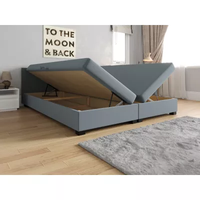 Americká postel s úložným prostorem 140x200 ROSIE 15 - hnědá