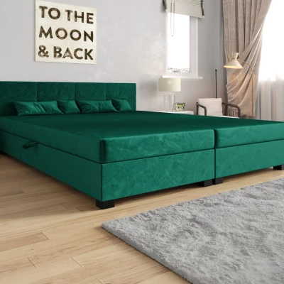 Americká postel s úložným prostorem 180x200 ROSIE 15 - zelená
