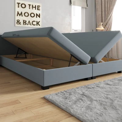 Americká postel s úložným prostorem 160x200 ROSIE 16 - tmavě šedá