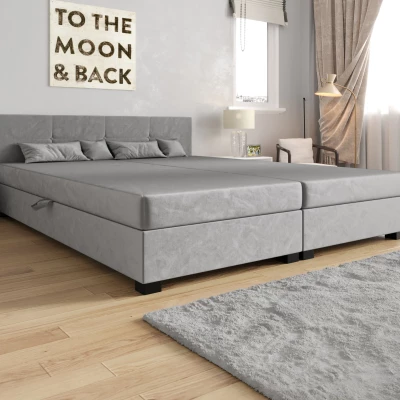 Americká postel s úložným prostorem 180x200 ROSIE 16 - světle šedá