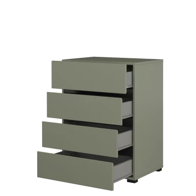 Komoda se šuplíky GLENROSE - zelená / černá