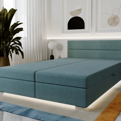 Čalouněná manželská postel 160x200 ROSIE 18 - tyrkysová