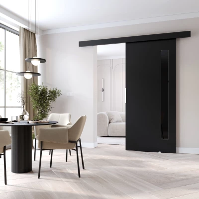 Interiérové dveře na stěnu BARRET 7 - 86 cm, černé