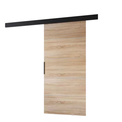 Posuvné dveře BARRET 12 - 106 cm, dub sonoma / černé