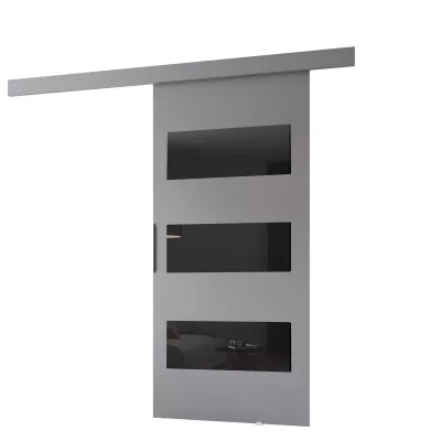 Interiérové dveře na stěnu BARRET 15 - 86 cm, šedé / černé