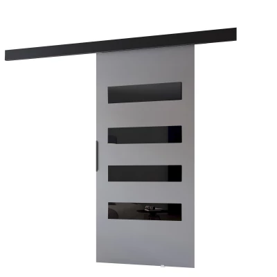 Interiérové posuvné dveře BARRET 16 - 86 cm, šedé / černé