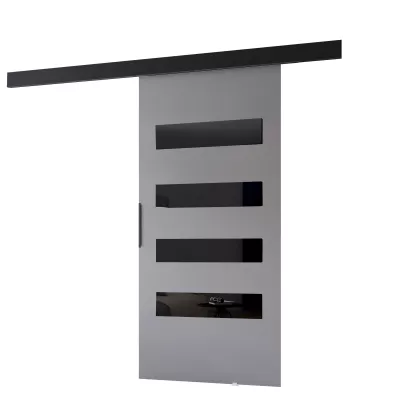 Interiérové posuvné dveře BARRET 16 - 86 cm, šedé / černé