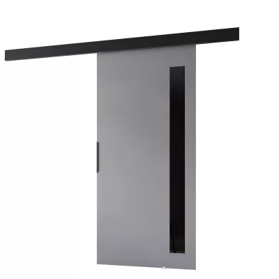 Interiérové dveře na stěnu BARRET 17 - 86 cm, šedé / černé
