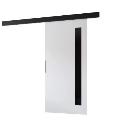 Interiérové dveře na stěnu BARRET 17 - 96 cm, bílé / černé