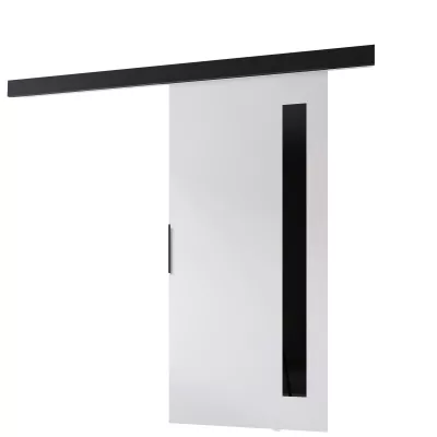 Interiérové dveře na stěnu BARRET 17 - 96 cm, bílé / černé