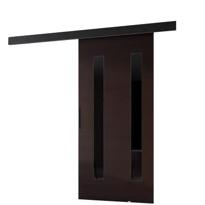 Posuvné dveře BARRET 18 - 106 cm, wenge / černé