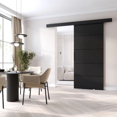 Interiérové dveře na stěnu BARRET 20 - 76 cm, černé