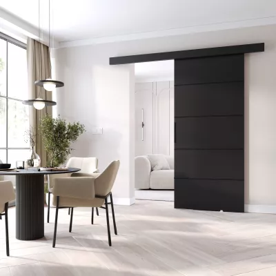 Interiérové dveře na stěnu BARRET 20 - 76 cm, černé