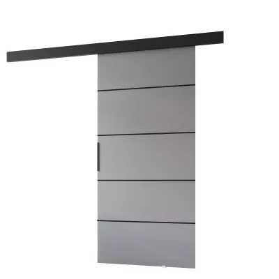 Interiérové dveře na stěnu BARRET 20 - 76 cm, šedé / černé