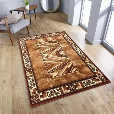 Vzorovaný kusový koberec 50x90 cm LUKEN - hnědý