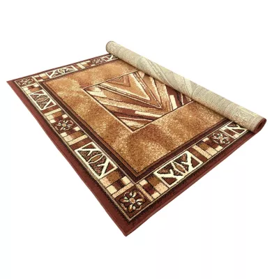 Vzorovaný kusový koberec 50x90 cm LUKEN - hnědý