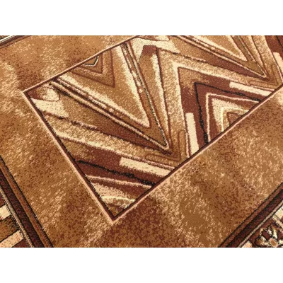 Vzorovaný kusový koberec 50x90 cm LUKEN - hnědý