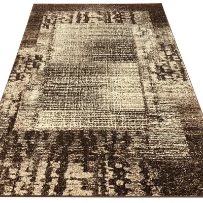Abstraktní kusový koberec 150x300 cm DEMIAN - hnědý