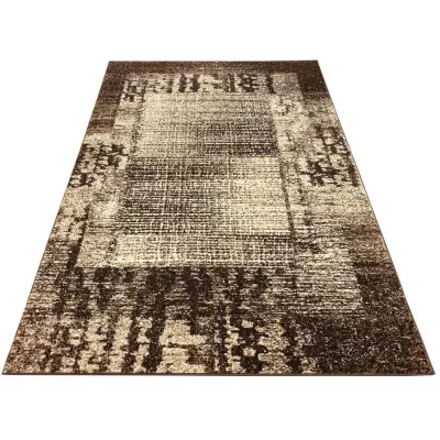 Abstraktní kusový koberec 150x300 cm DEMIAN - hnědý