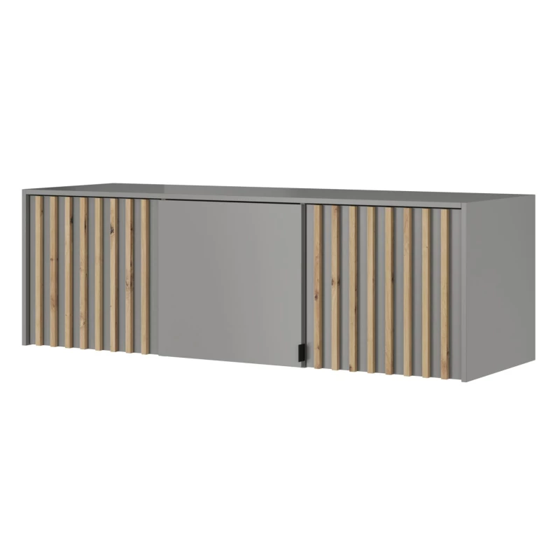 Nástavba na šatní skříň MARFA - šířka 155 cm, šedá / dub artisan