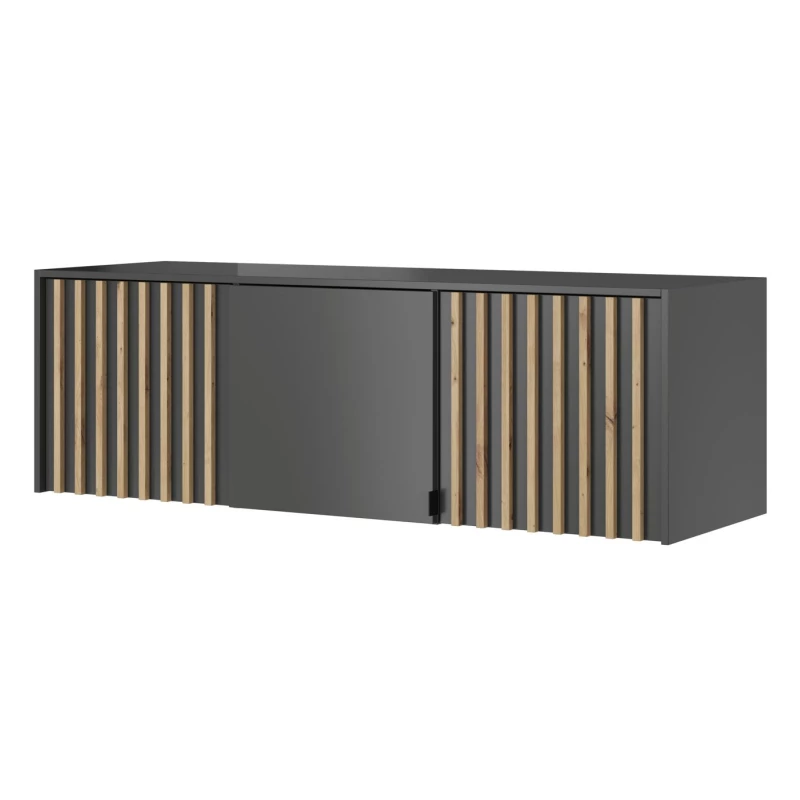 Nástavba na šatní skříň MARFA - šířka 155 cm, grafit / dub artisan