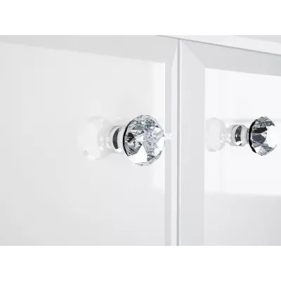 Komoda s dvířky SANTINA - lesklá bílá