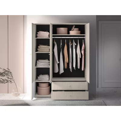 Třídveřová šatní skříň 150 FAREL - kašmír