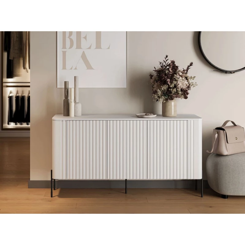 Komoda s dvířky CALERA - bílá