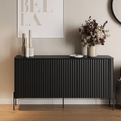 Komoda s dvířky CALERA - černá