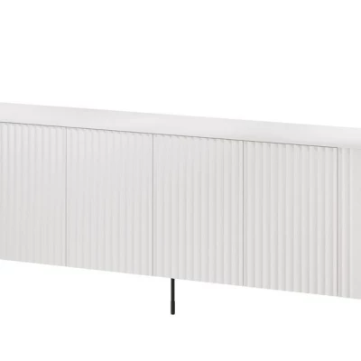 Široká komoda s dvířky CALERA - bílá